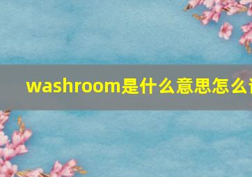 washroom是什么意思怎么读