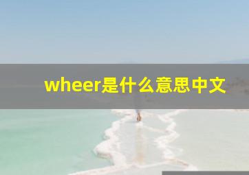 wheer是什么意思中文