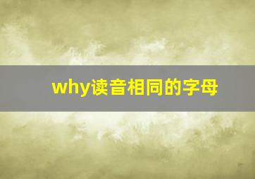 why读音相同的字母