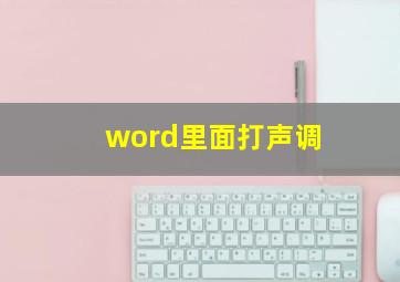 word里面打声调