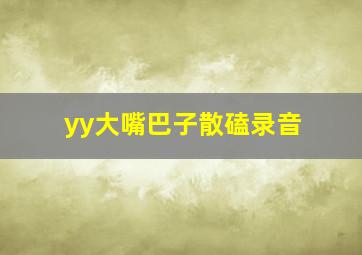 yy大嘴巴子散磕录音