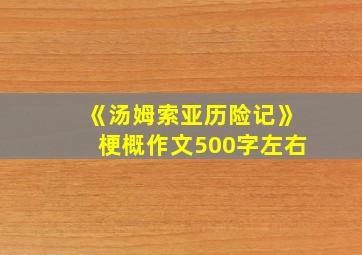 《汤姆索亚历险记》梗概作文500字左右