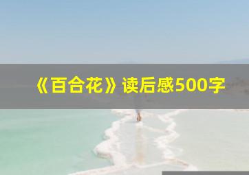 《百合花》读后感500字