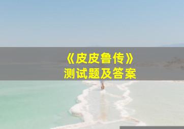 《皮皮鲁传》测试题及答案