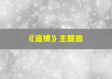 《追捕》主题曲