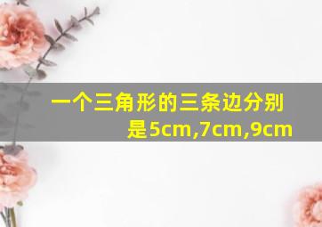 一个三角形的三条边分别是5cm,7cm,9cm