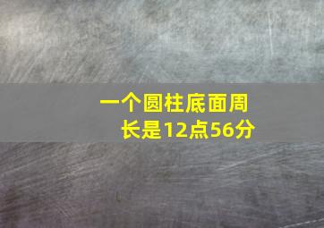 一个圆柱底面周长是12点56分