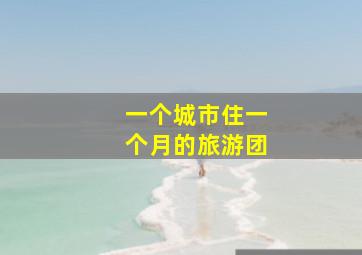 一个城市住一个月的旅游团