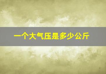 一个大气压是多少公斤