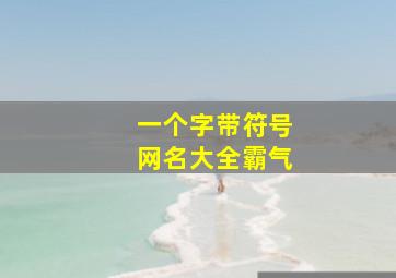 一个字带符号网名大全霸气