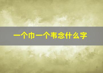 一个巾一个韦念什么字