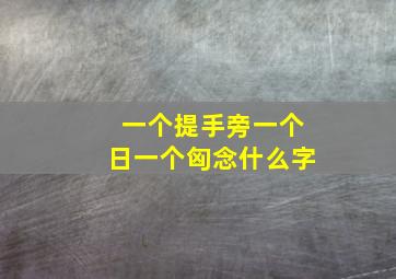 一个提手旁一个日一个匈念什么字