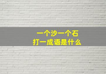 一个沙一个石打一成语是什么