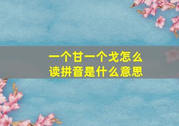 一个甘一个戈怎么读拼音是什么意思