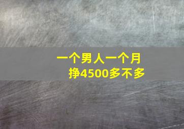 一个男人一个月挣4500多不多