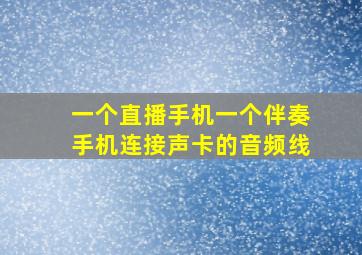 一个直播手机一个伴奏手机连接声卡的音频线