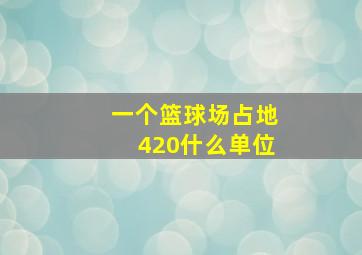 一个篮球场占地420什么单位