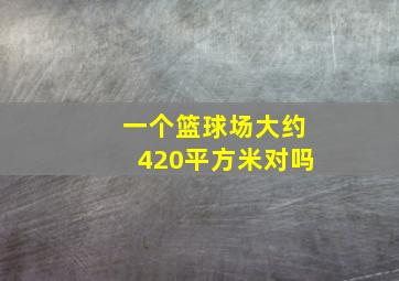 一个篮球场大约420平方米对吗