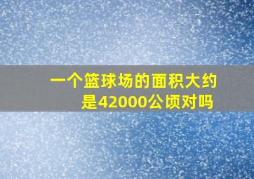 一个篮球场的面积大约是42000公顷对吗