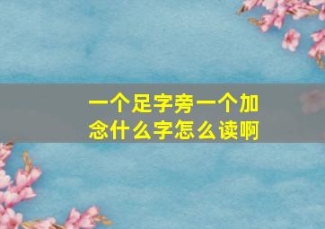 一个足字旁一个加念什么字怎么读啊