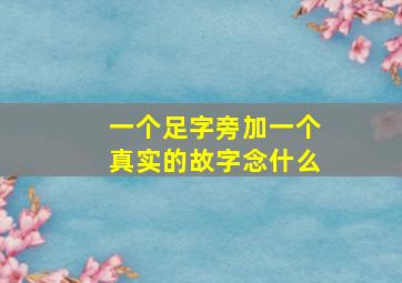 一个足字旁加一个真实的故字念什么