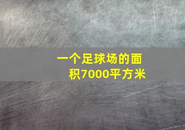 一个足球场的面积7000平方米