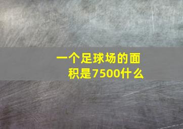 一个足球场的面积是7500什么