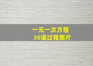 一元一次方程30道过程图片