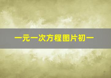 一元一次方程图片初一