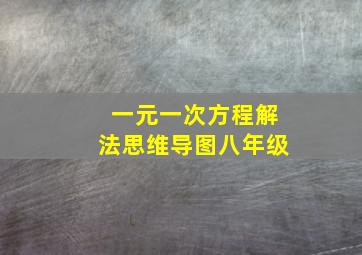 一元一次方程解法思维导图八年级