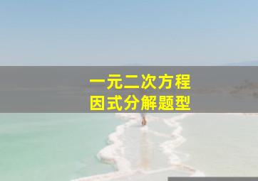 一元二次方程因式分解题型