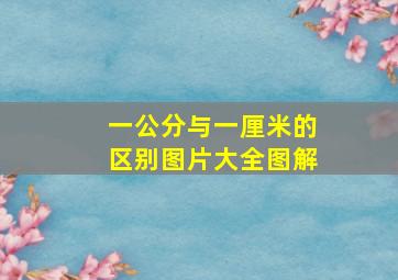 一公分与一厘米的区别图片大全图解