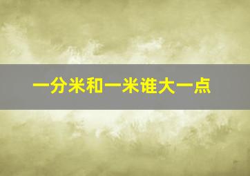 一分米和一米谁大一点