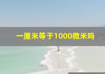 一厘米等于1000微米吗