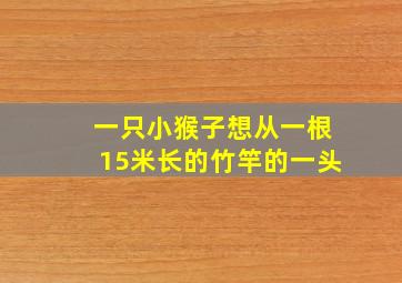 一只小猴子想从一根15米长的竹竿的一头