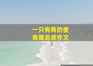 一只狗狗的使命观后感作文