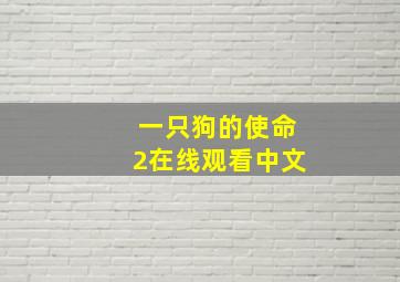 一只狗的使命2在线观看中文