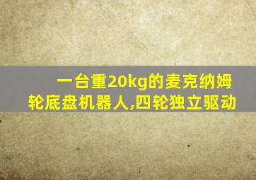 一台重20kg的麦克纳姆轮底盘机器人,四轮独立驱动