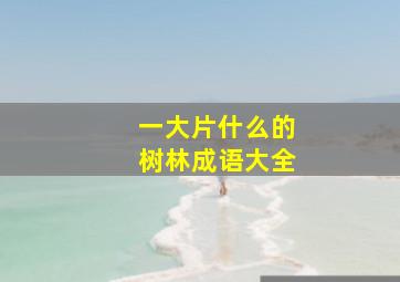 一大片什么的树林成语大全