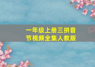 一年级上册三拼音节视频全集人教版