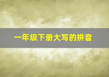 一年级下册大写的拼音