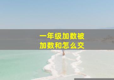 一年级加数被加数和怎么交