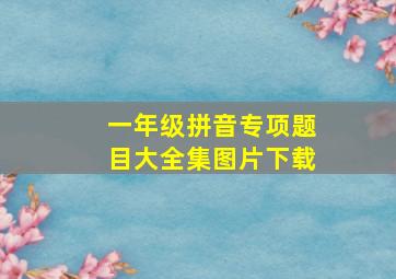 一年级拼音专项题目大全集图片下载