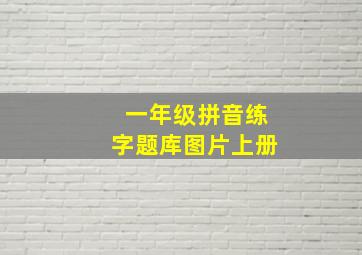 一年级拼音练字题库图片上册