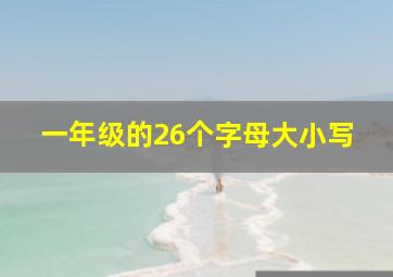 一年级的26个字母大小写