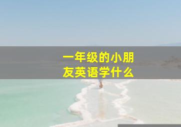 一年级的小朋友英语学什么