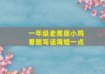 一年级老鹰捉小鸡看图写话简短一点