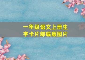 一年级语文上册生字卡片部编版图片