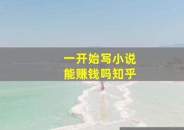 一开始写小说能赚钱吗知乎