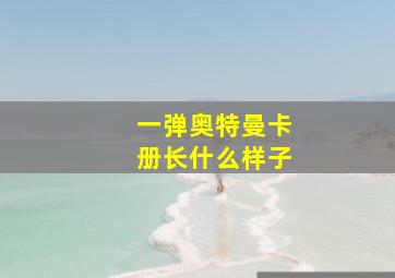 一弹奥特曼卡册长什么样子